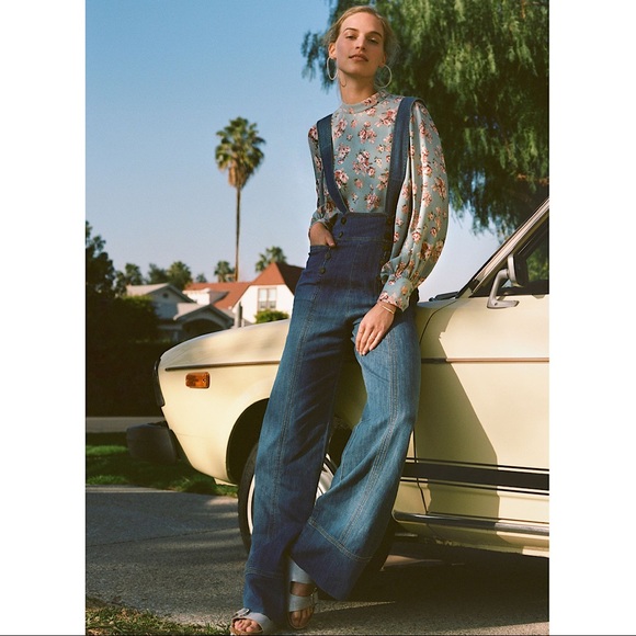 SOLD✨Anthropologie Pilcro Bibbed Denim Jumpsuit✨ - Picture 8 of 8